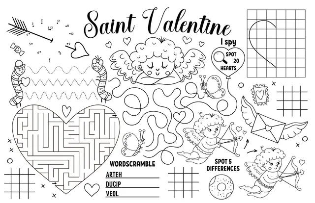 Coloriage Activite Février Saint Valentin Maternelle Ps - Février à imprimer