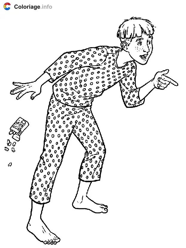 Coloriage Adolescent - Harry potter à imprimer