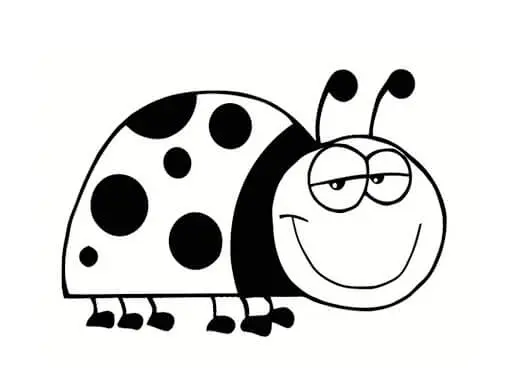 Coloriage Adorable Coccinelle - Coccinelle à imprimer
