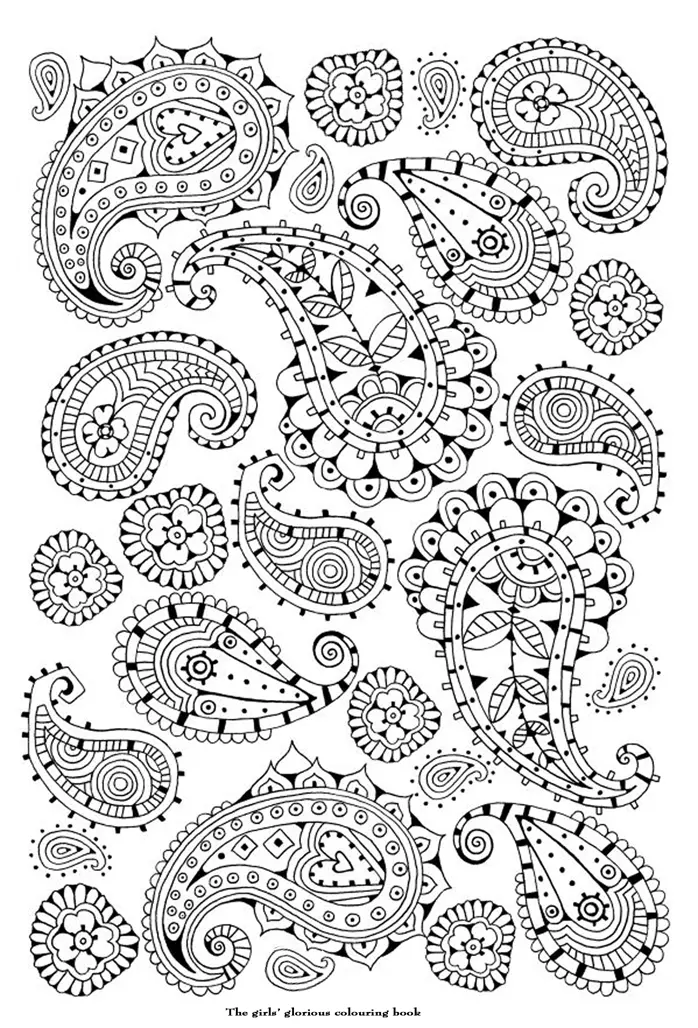 Coloriage Adulte Cultura Cachemire - Adulte à imprimer