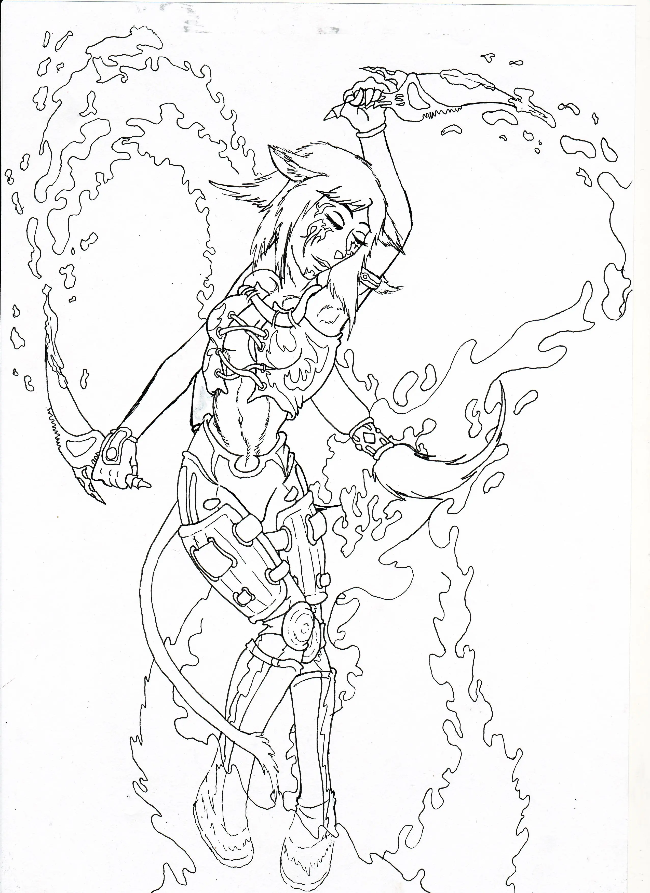 Coloriage Zentangle fleuri avec fleurs stylisées - Adulte à imprimer