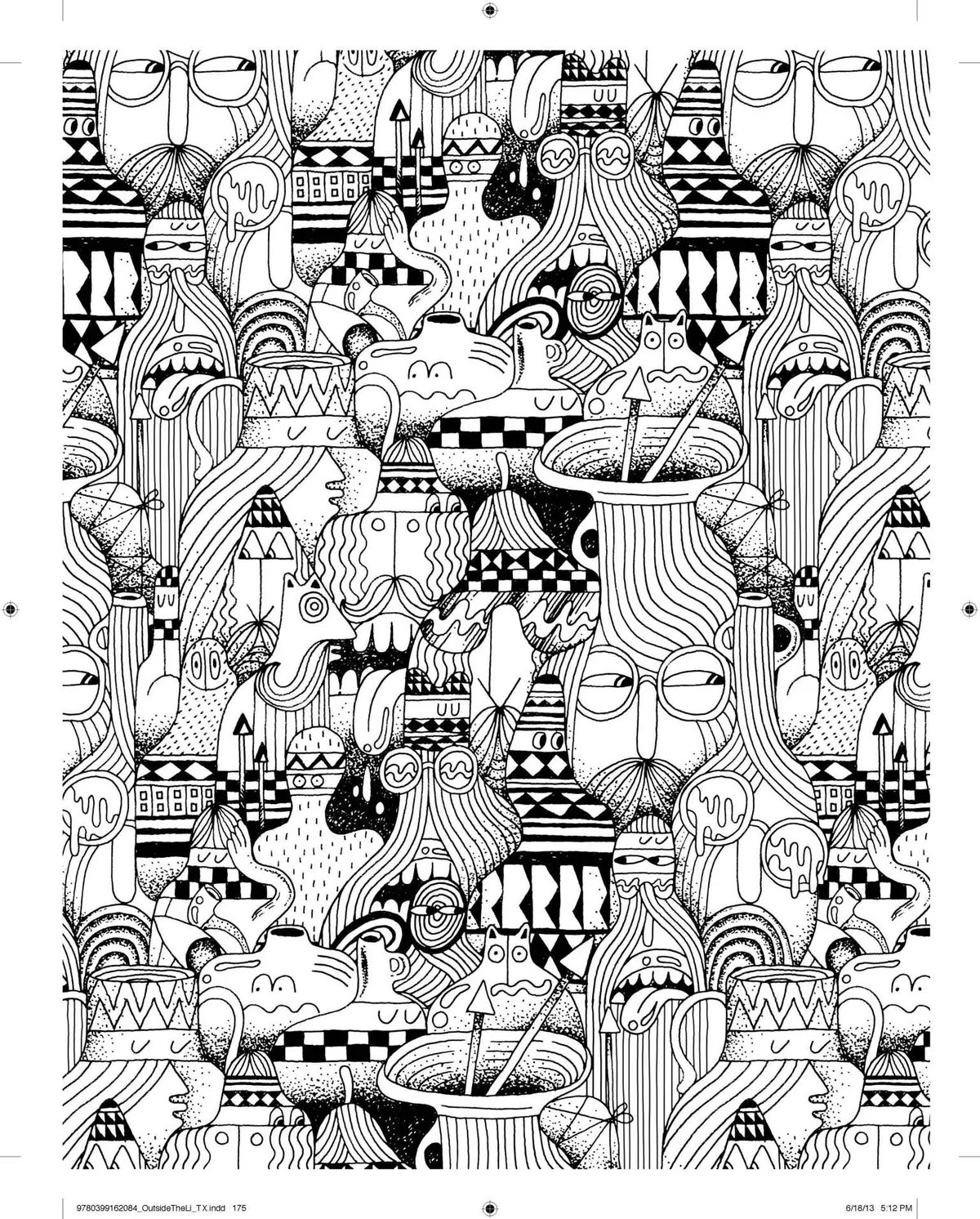 Coloriage Adulte Difficile Mystere - Adulte à imprimer