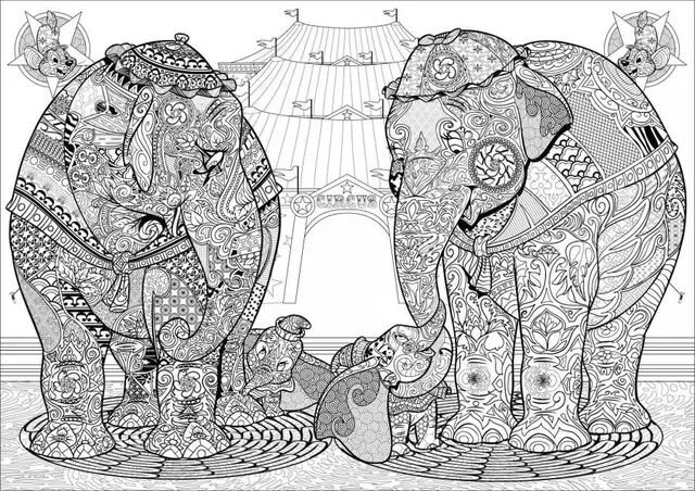 Coloriage Mandala Disney anti-stress pour adulte - Adulte à imprimer