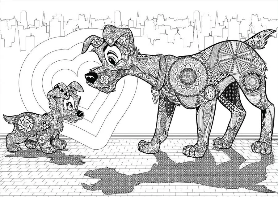 Coloriage Adulte Disney Anti Stress - Adulte à imprimer