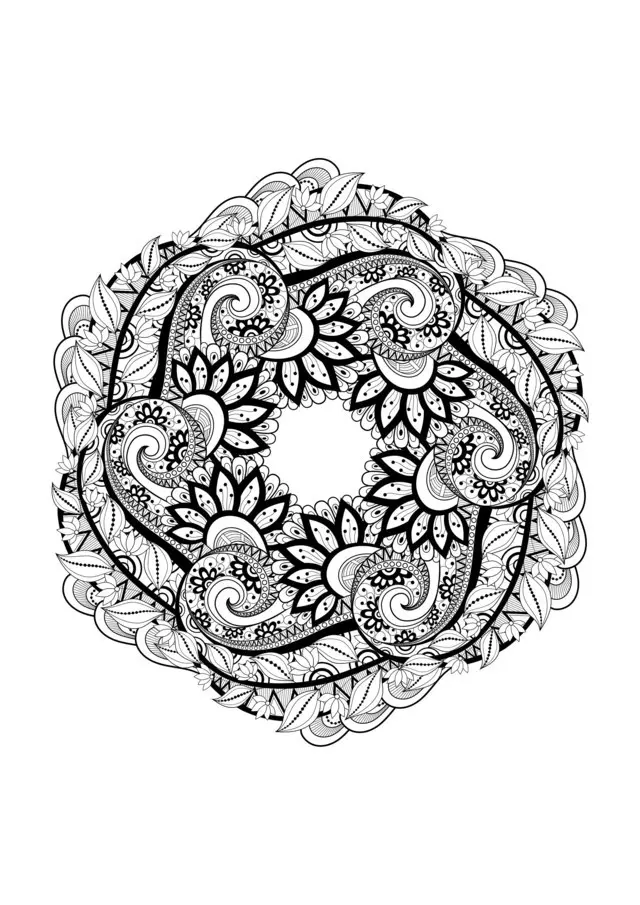 Coloriage Adulte Mandala Complexe Zen - Adulte à imprimer