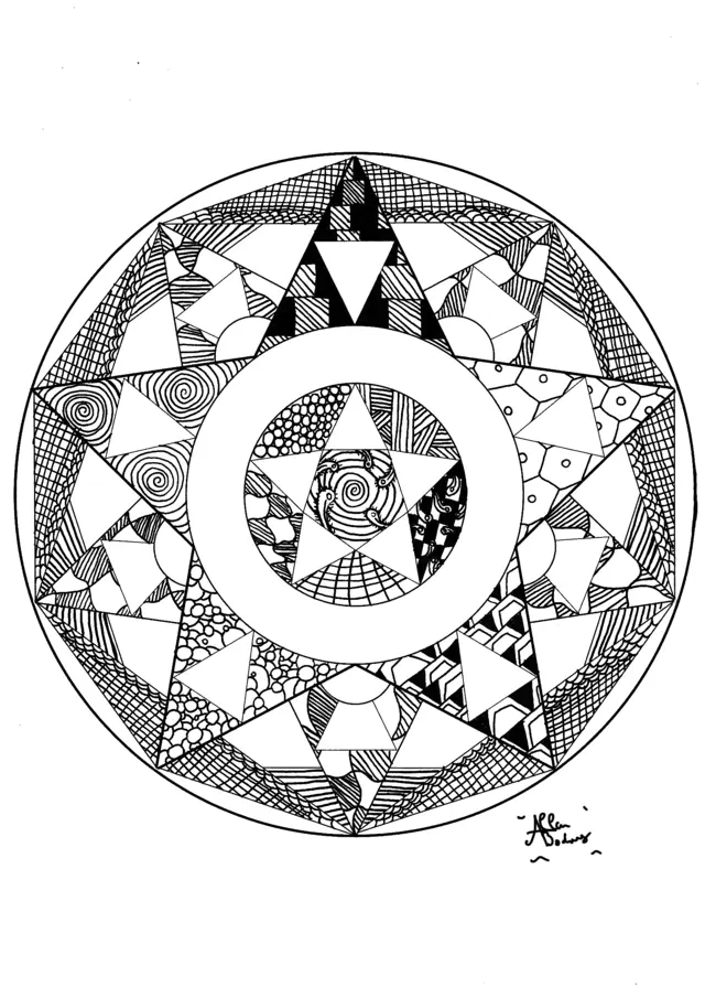 Coloriage Adulte Mandala Zen - Adulte à imprimer