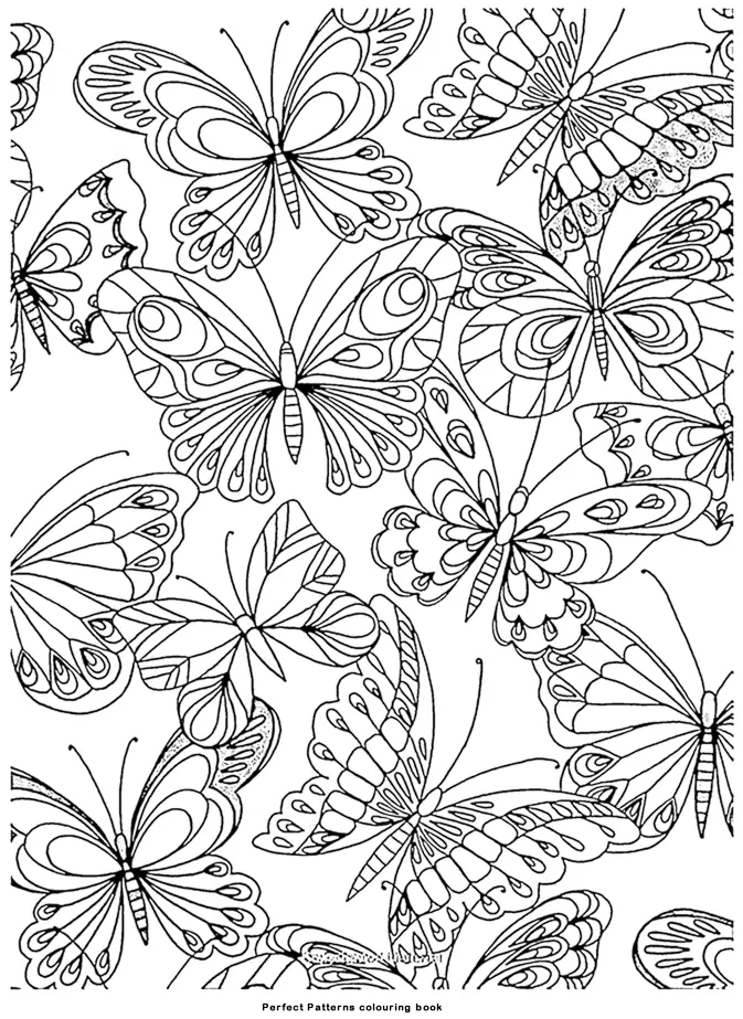 Coloriage Adulte Papillons Nature Antistress - Adulte à imprimer