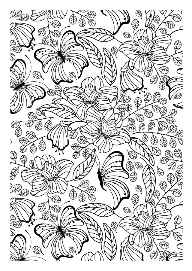 Coloriage Adulte Papillons - Papillon à imprimer