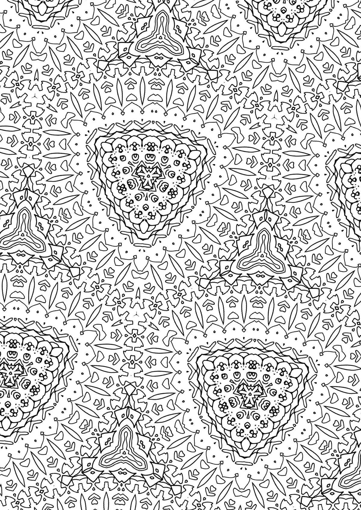 Coloriage Adulte Pattern Zentangle - Adulte à imprimer