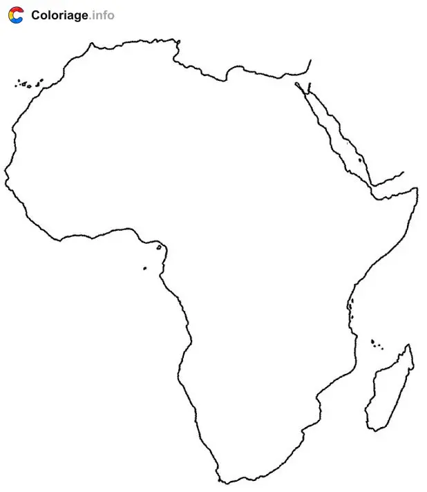 Africa coloring page to print