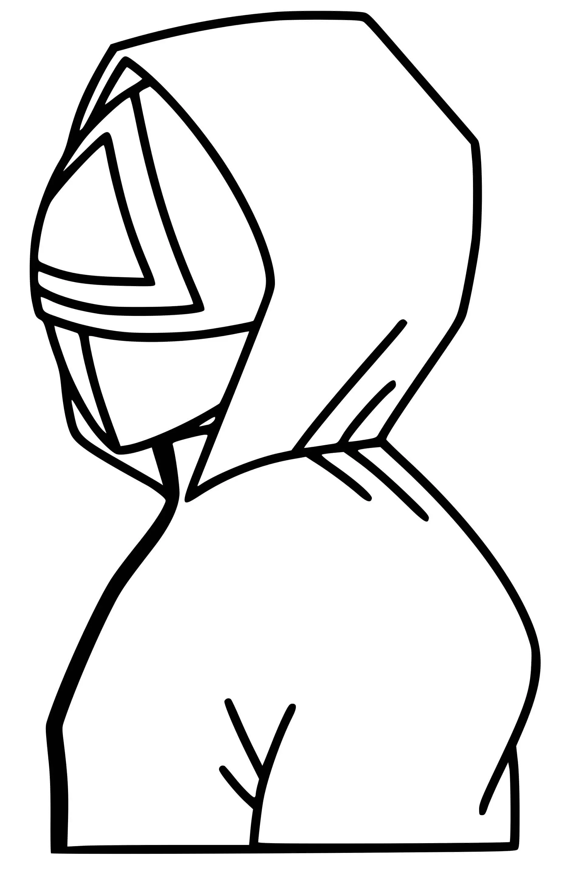 Coloriage Agent Triangle Masque Squidgame - Squid games à imprimer