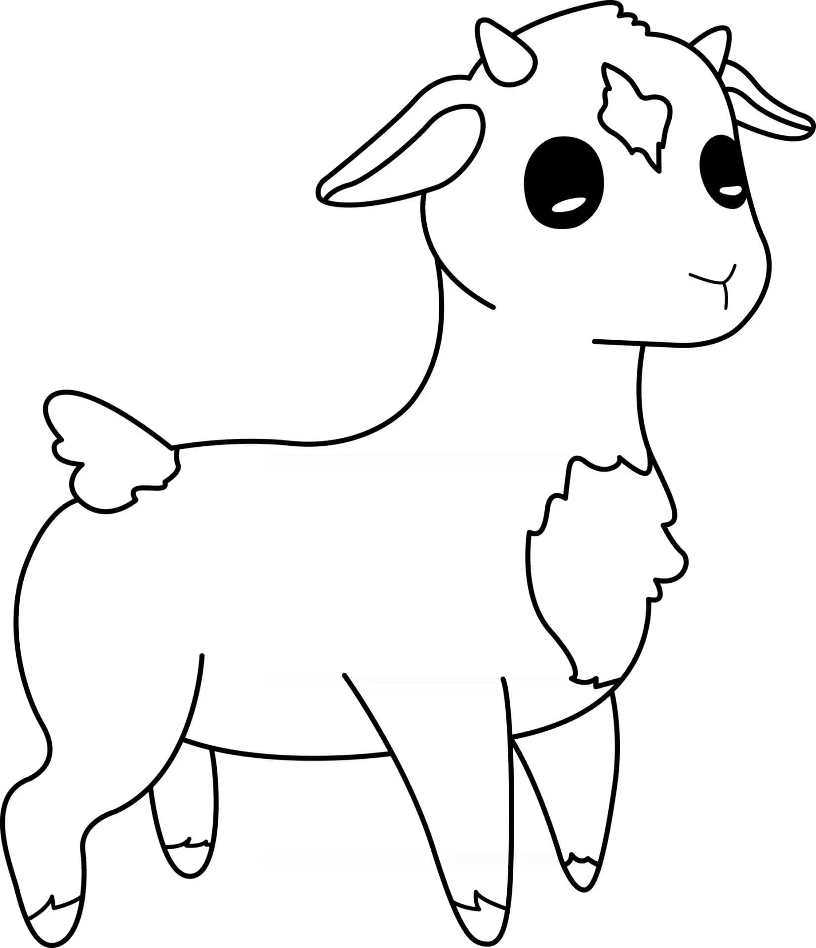 Coloriage Agneau Animal De La Ferme - Animal à imprimer