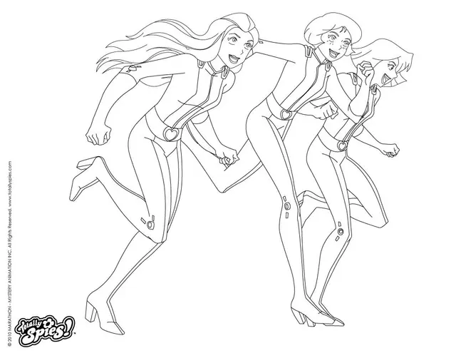 Alex and Clover in a Full Sprint coloring page to print