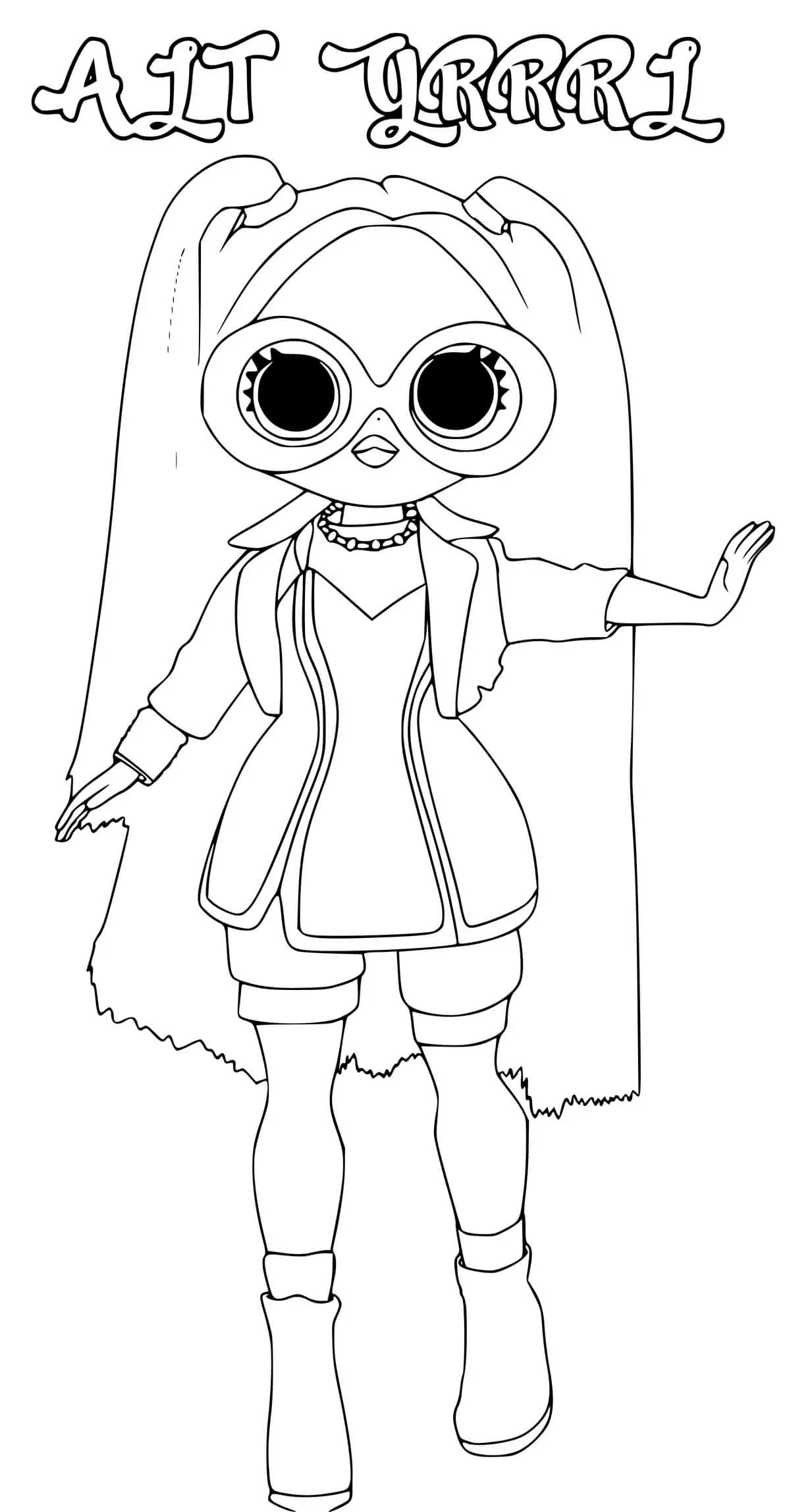 Coloriage Alt Grrrl Lol Omg - Poupée LOL Surprise Hair Goals à imprimer