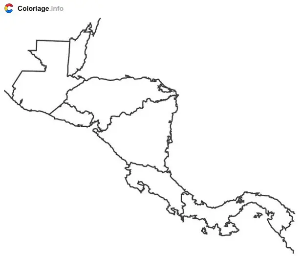 Central America coloring page to print