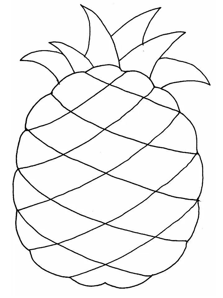 Coloriage Anana - Fruits à imprimer