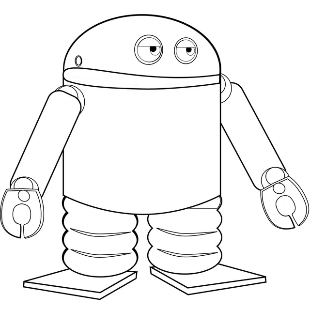 Coloriage Android Robot - Robot à imprimer