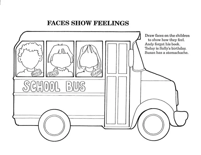 Coloriage Andy Sally Susan Dans Le Bus Scolaire - École à imprimer