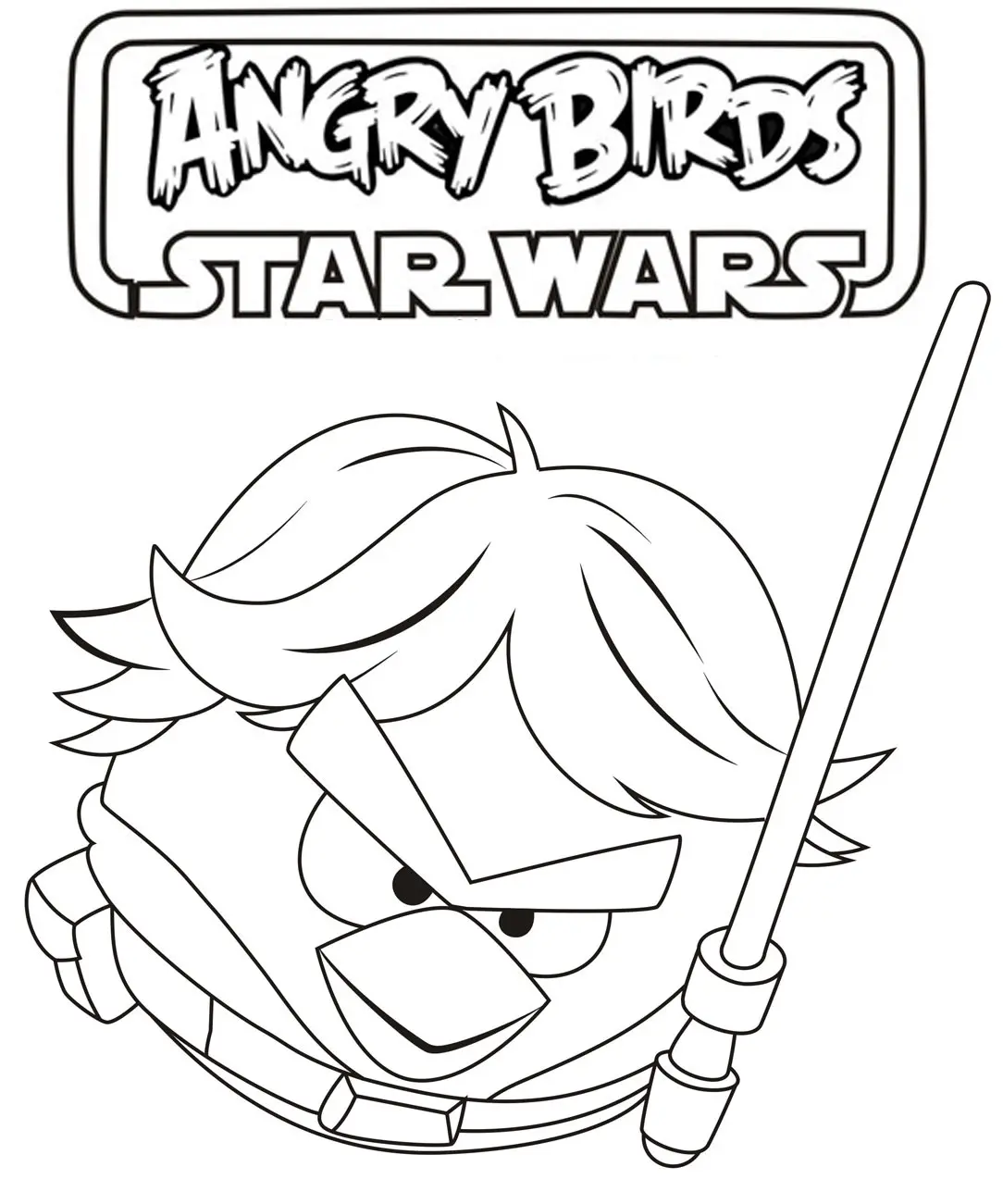 Angry Birds Star Wars in Battle coloring page to print
