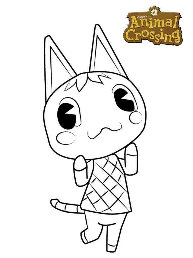 Coloriage Animal Crossing Purrl - Animal crossing à imprimer