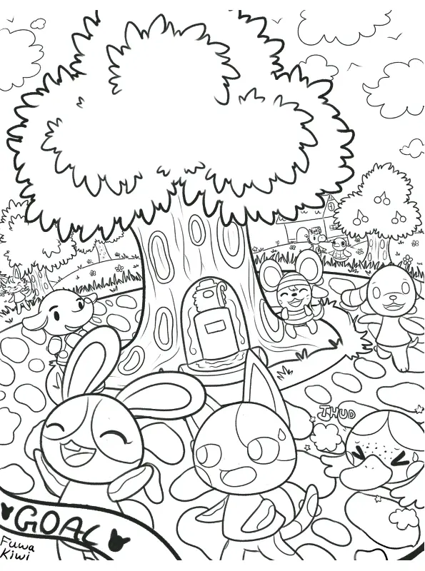 Coloriage Animal Xing - Animal crossing à imprimer