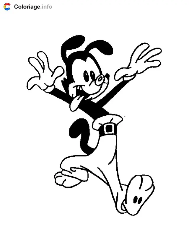 Coloriage Animaniacs sautant avec enthousiasme - Animaniacs à imprimer