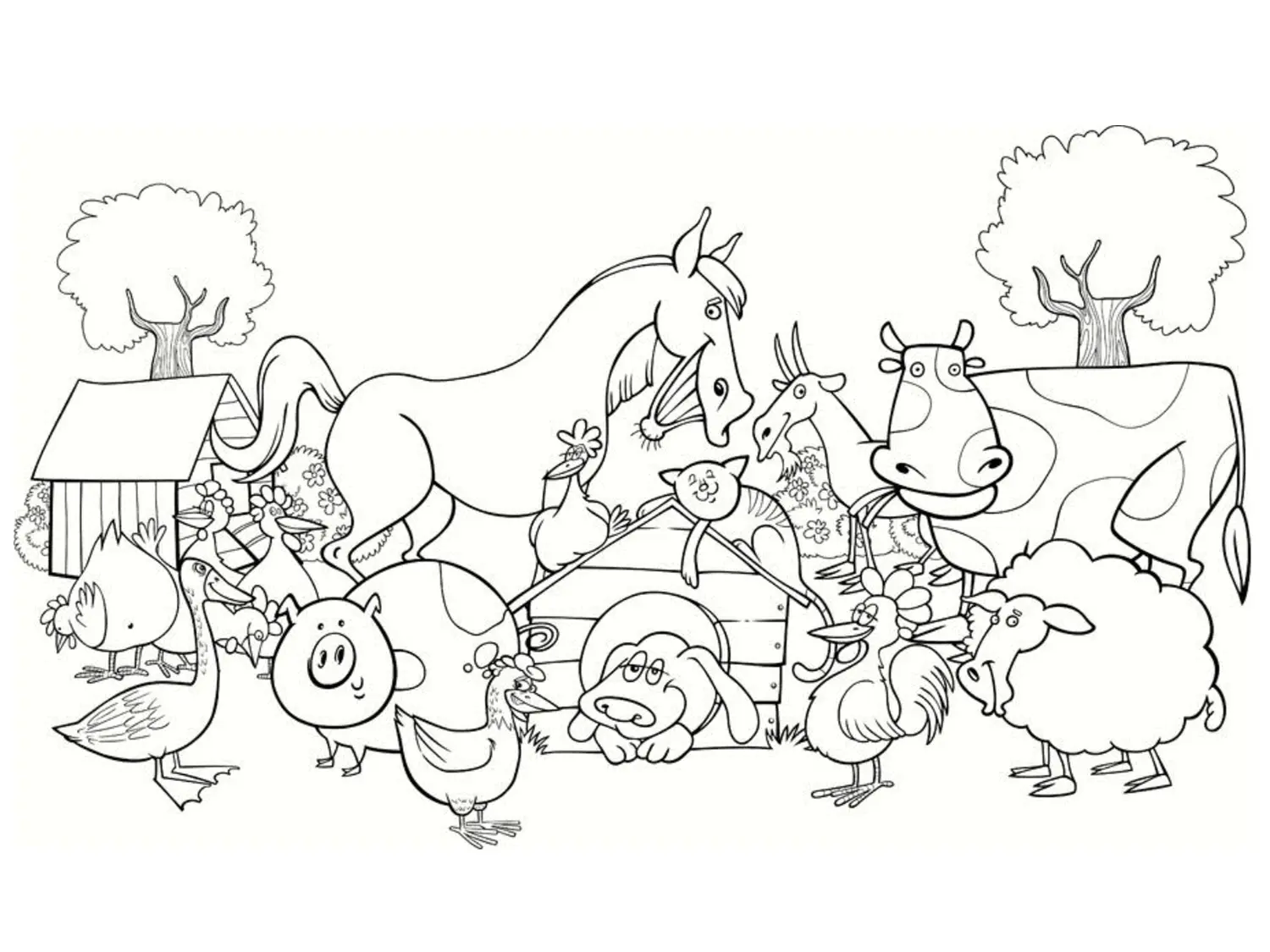 Coloriage Animaux De La Ferme Farm For Kids - Animaux de la ferme à imprimer