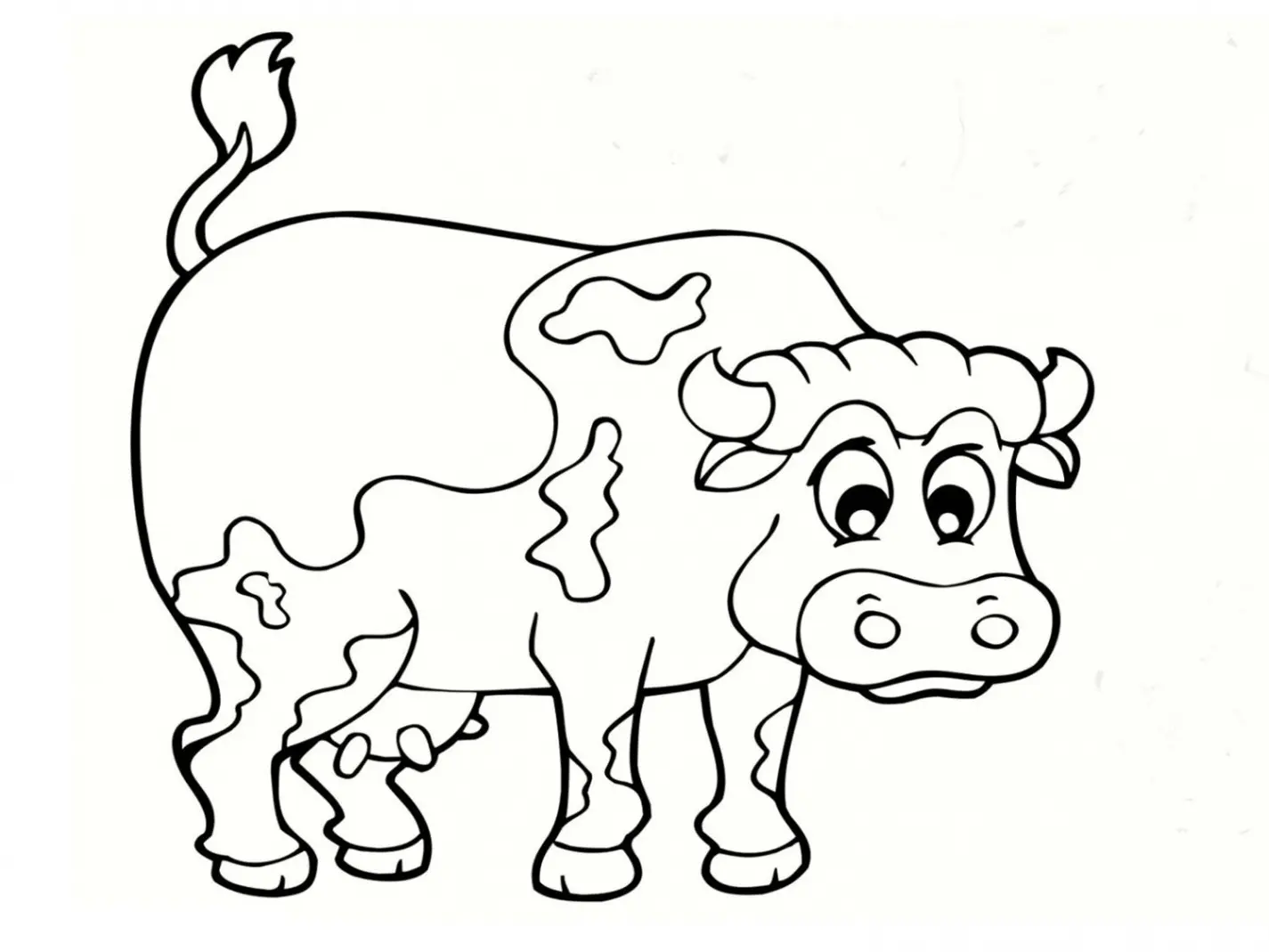 Coloriage Animaux De La Ferme Vache - Animaux de la ferme à imprimer