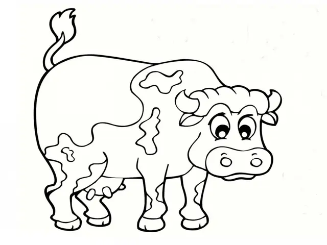 Farm Cow coloring page to print