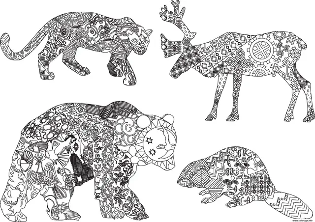 Ausmalbild Wilde Tiere Mandala Ausmalbilder für Erwachsene zum Ausdrucken