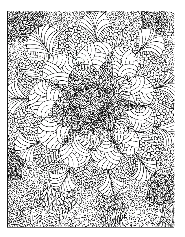 Coloriage Motifs abstraits zen pour détente et sérénité - Adulte à imprimer