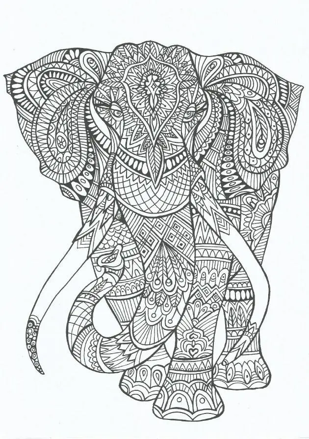 Coloriage Mandala relaxant aux motifs géométriques - Adulte à imprimer