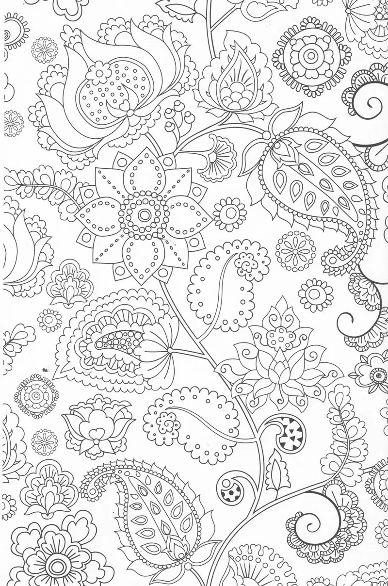 Coloriage Motifs floraux apaisants zen adulte - Adulte à imprimer