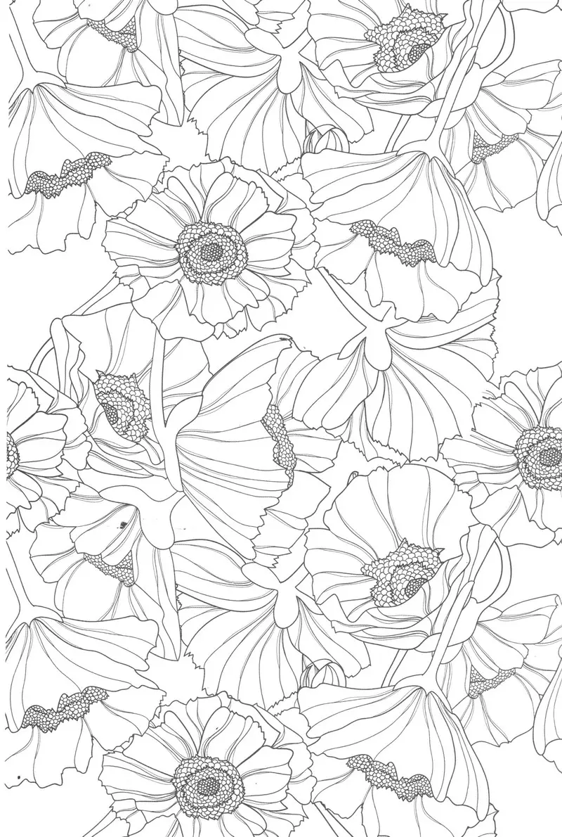 Coloriage Mandala relaxant aux motifs géométriques - Adulte à imprimer
