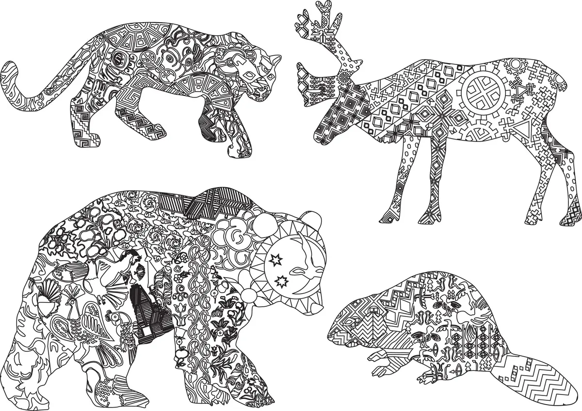 Coloriage Zen patterns entrelacés pour détente - Adulte à imprimer