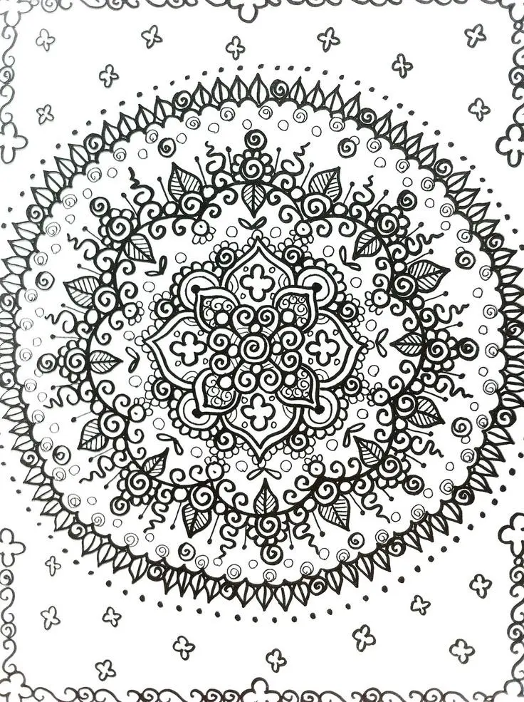 Coloriage Mandala géométrique zen pour adulte - Adulte à imprimer