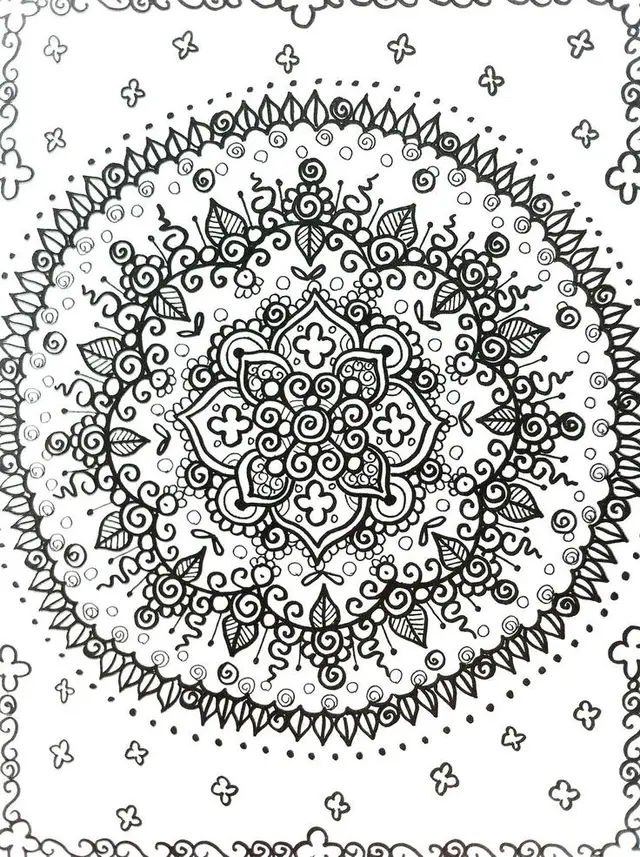 Coloriage Mandala géométrique zen pour adulte - Adulte à imprimer
