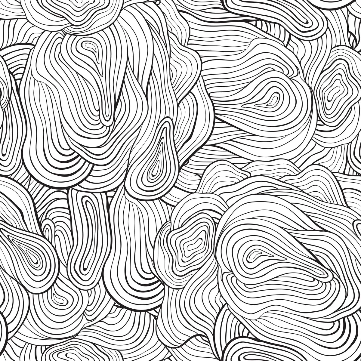 Coloriage Création artistique relaxante complexe - Adulte à imprimer