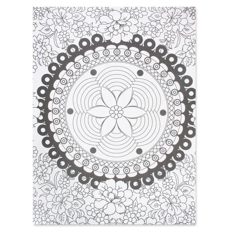 Coloriage Mandala zen avec motifs géométriques apaisants - Adulte à imprimer