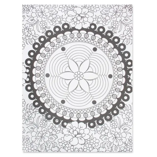 Coloriage Mandala zen avec motifs géométriques apaisants - Adulte à imprimer
