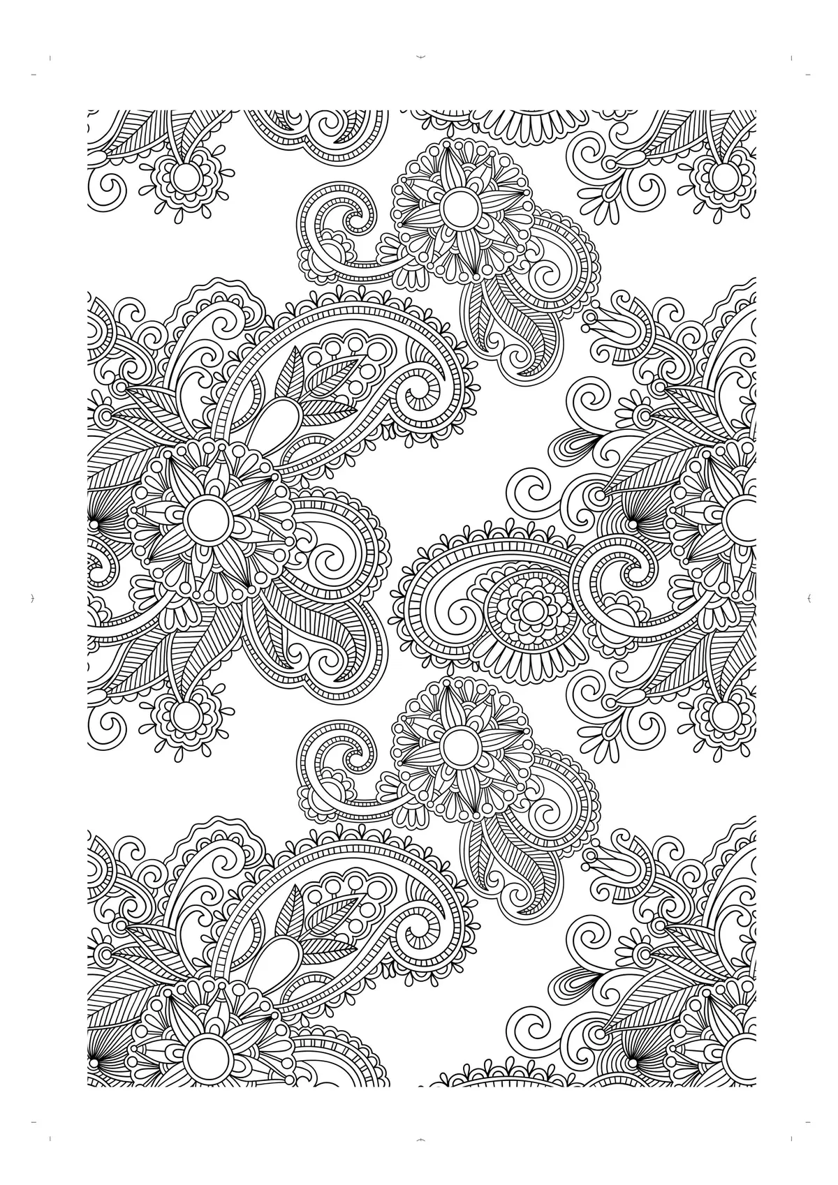 Coloriage Motif Relaxant Anti-Stress Ornemental - Adulte à imprimer