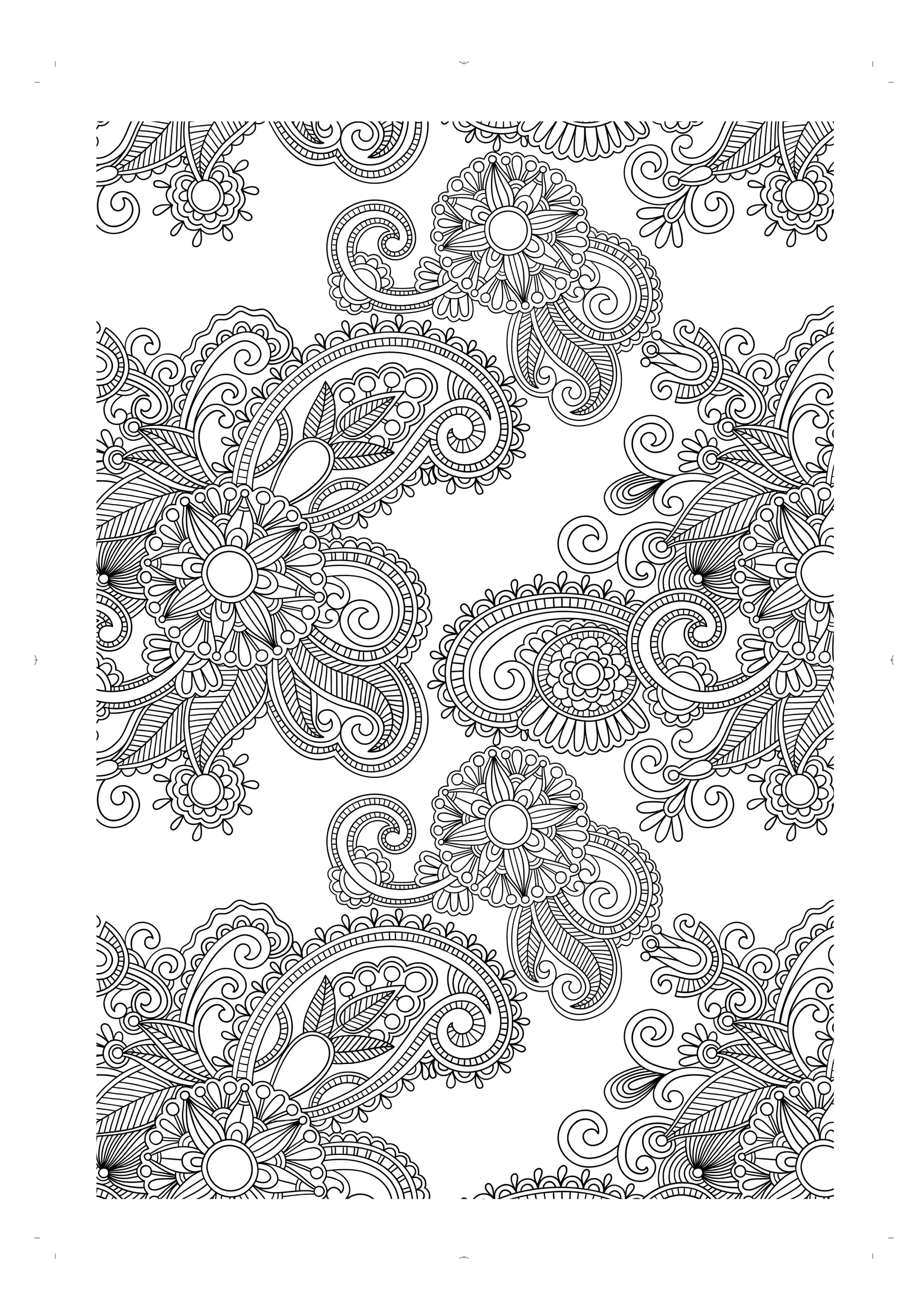 Coloriage Motif Relaxant Anti-Stress Ornemental - Adulte à imprimer