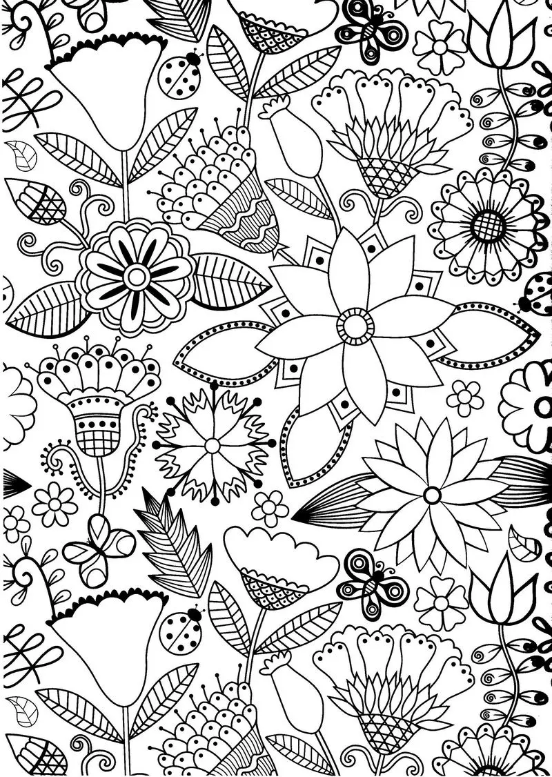 Coloriage Motifs apaisants pour détente adulte - Adulte à imprimer