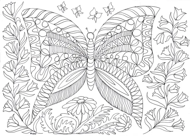 Coloriage Composition zen adulte complexe - Adulte à imprimer