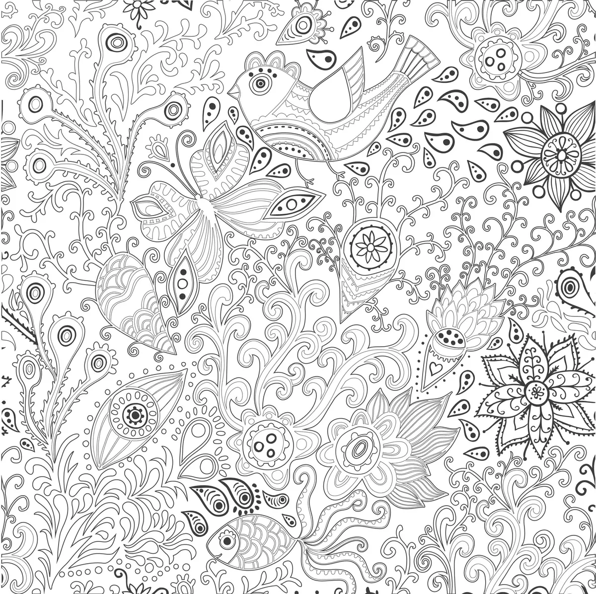 Coloriage Motifs géométriques zen pour adultes - Adulte à imprimer