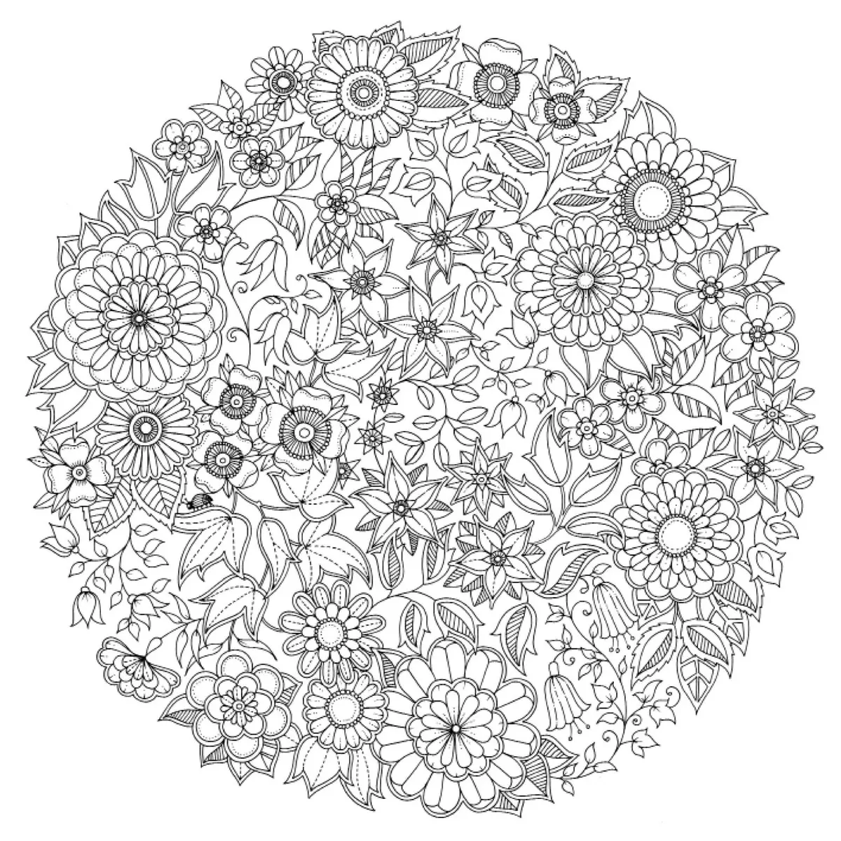 Coloriage Arabesque ornementale apaisante adulte - Adulte à imprimer