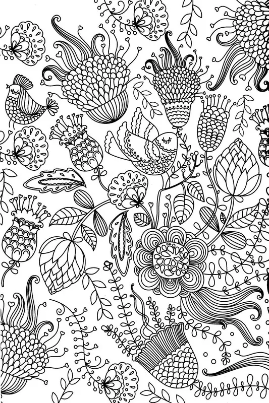 Coloriage Spirales fluides pour détente méditative - Adulte à imprimer