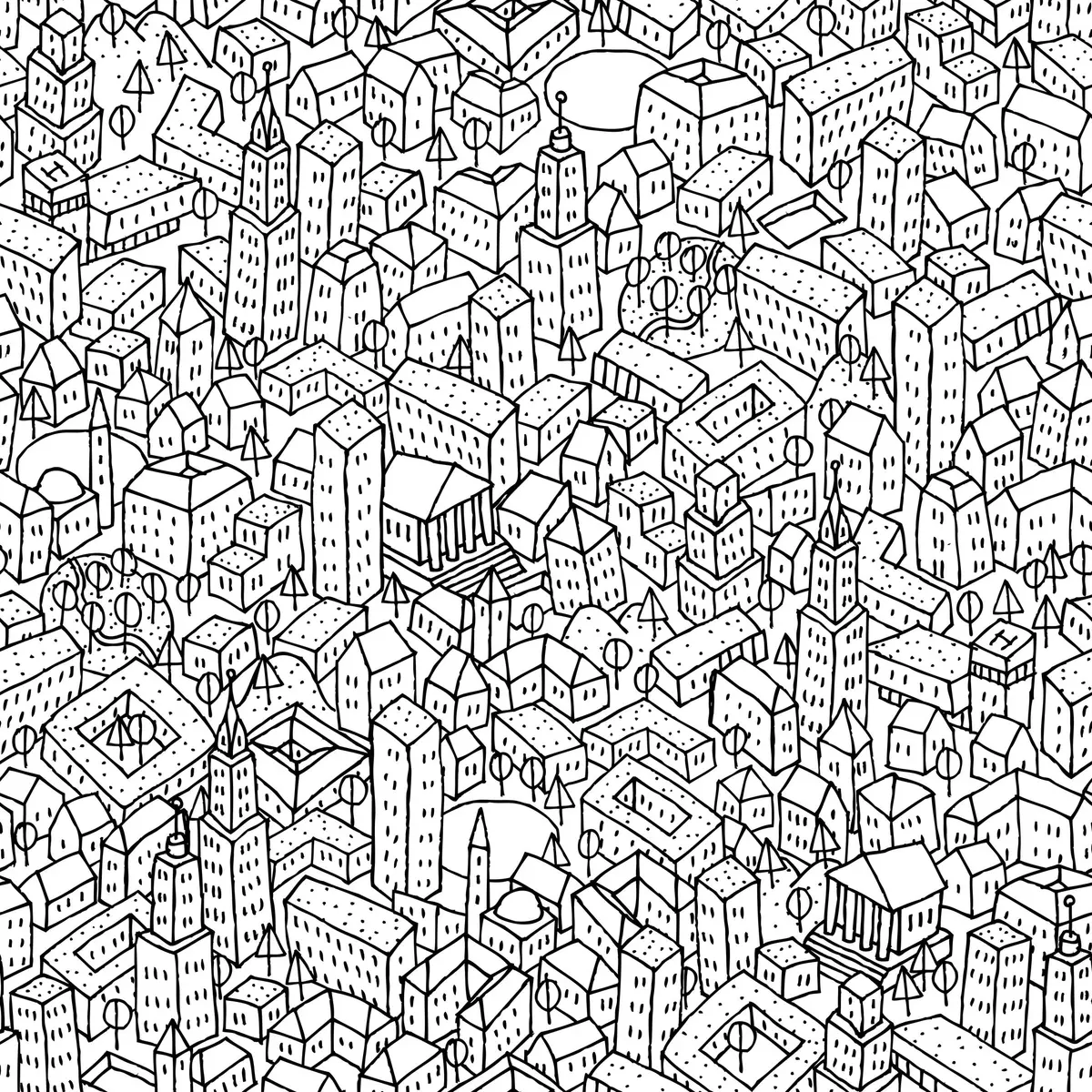 Coloriage Mandala complexe aux motifs géométriques apaisants - Adulte à imprimer
