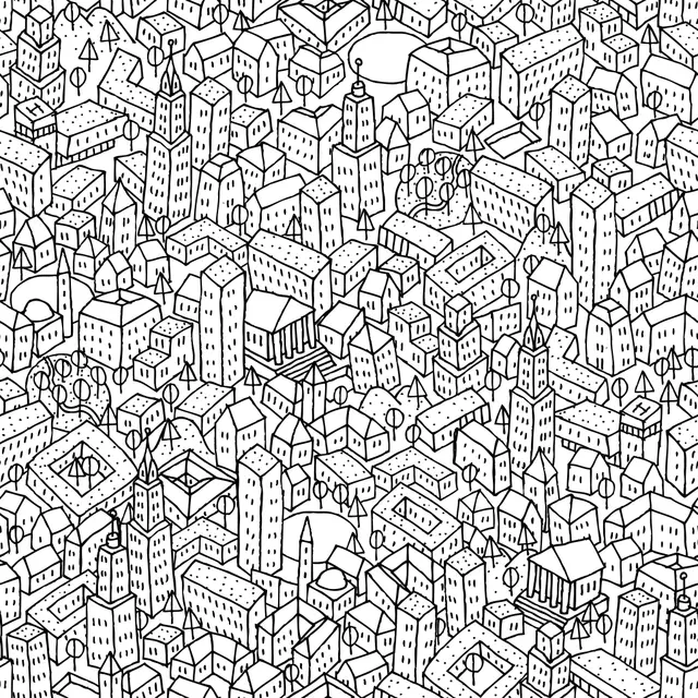Coloriage Mandala complexe aux motifs géométriques apaisants - Adulte à imprimer
