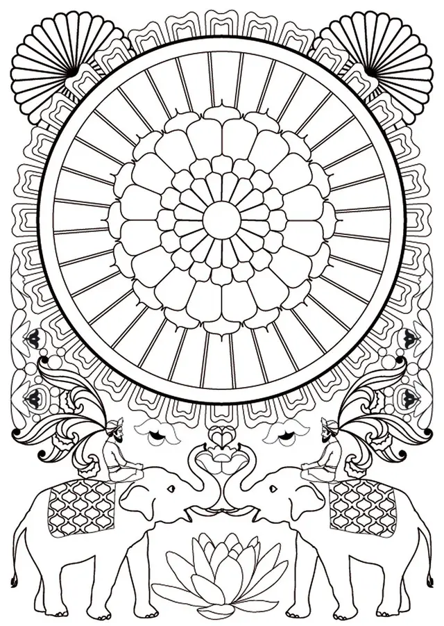 Coloriage Motifs abstraits enchevêtrés pour détente - Adulte à imprimer